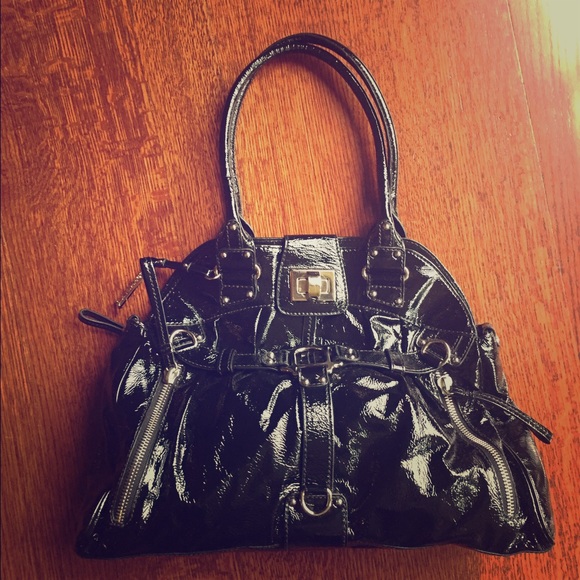 Lockheart Patent Black Bag