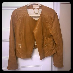 Michael Kors Tan Leather Jacket