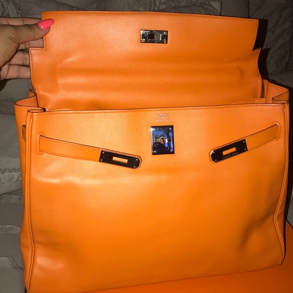 100% AUTH Hermes Kelly 35cm Retourne w strap - Picture 7 of 8