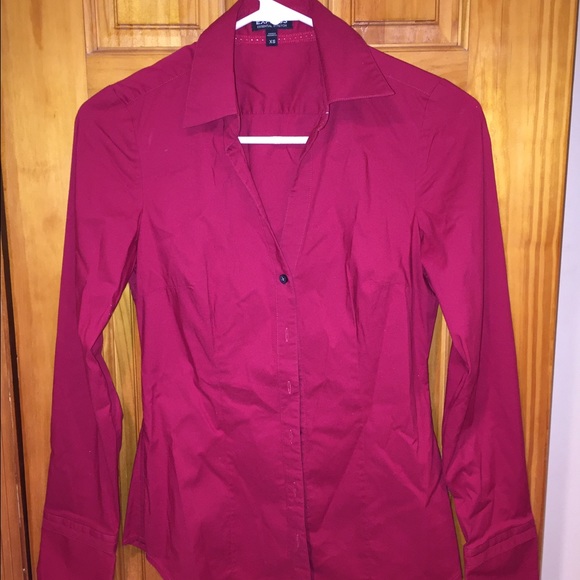 Express Red Button Down Shirt
