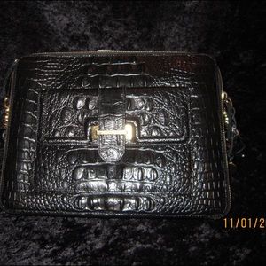 Brahmin all leather iPad cross body handbag