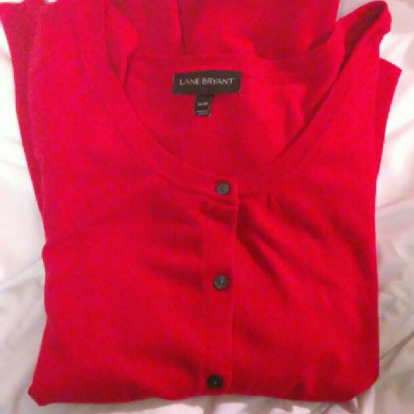 Lane Bryant Red Cardigan