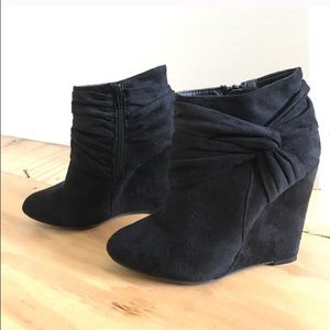 Black suede booties ❤️