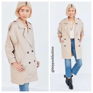Urban Outfitters S + N Izzy Longline Trench Coat