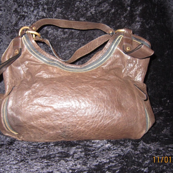 BCBG Maxazria Brown All Leather Handbag **SALE**