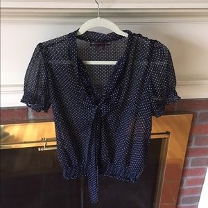 Blue Polka Dot Blouse