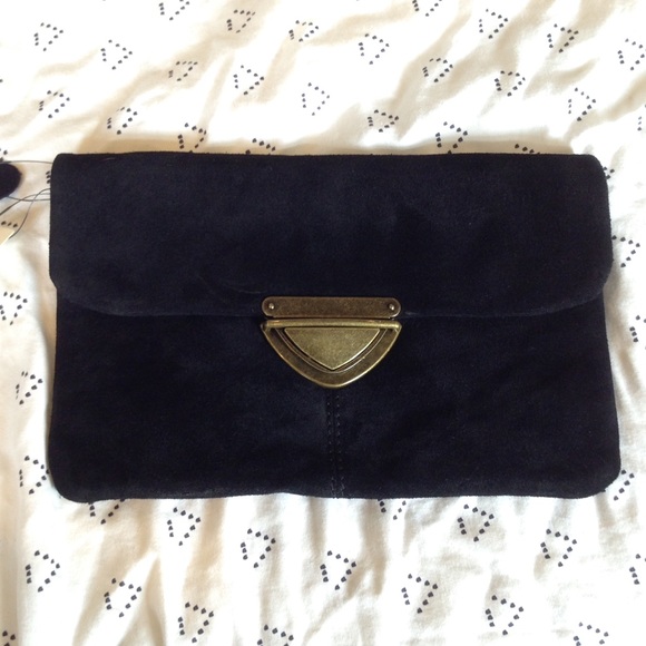 Black Suede Clutch