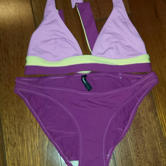 DKNY swin suit purple, pink and yellow - Picture 1 of 3