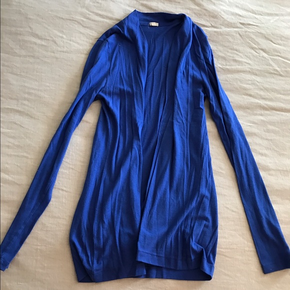 Royal Blue J. Crew Long Sleeve Open Cardigan