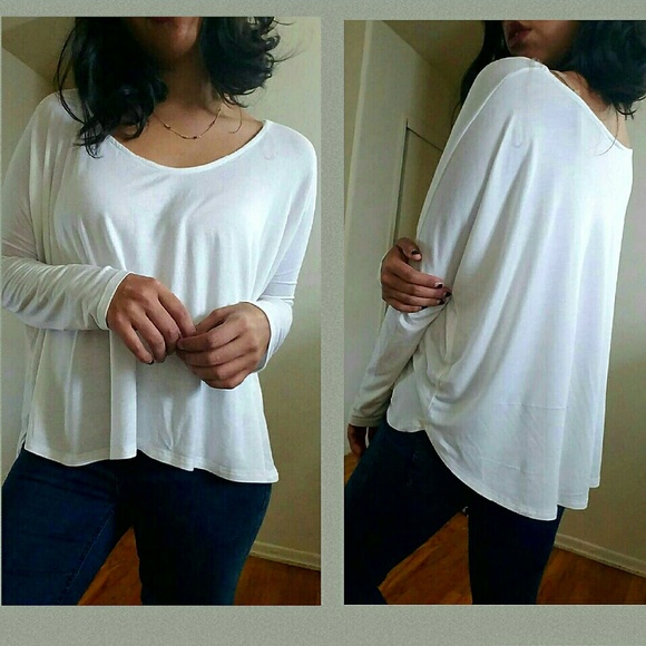 💕LAST SMALL💕IVORY SLUB KNIT LONG SLEEVE TOP - Picture 2 of 3