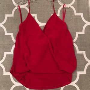 Norah Tomato Red Chiffon halter top