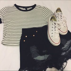 Forever21 Short Sleeve Crop Top