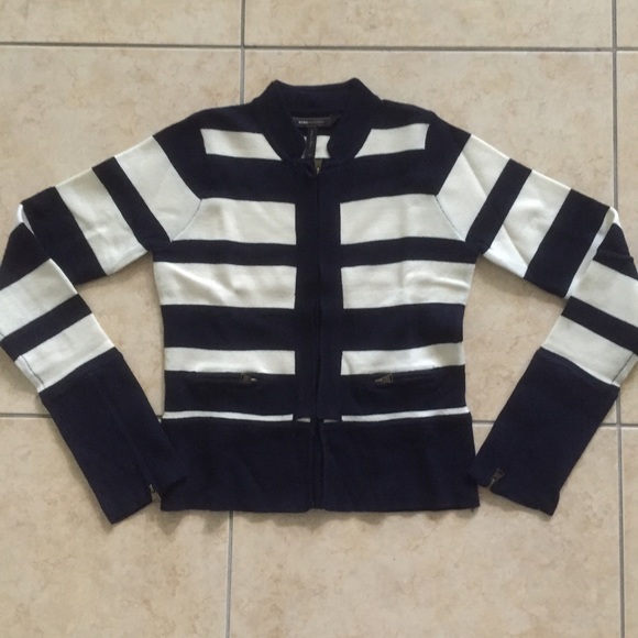 BCBG Max Azria Striped Sweater Jacket