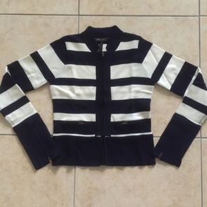 BCBG Max Azria Striped Sweater Jacket