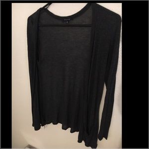 Thin charcoal grey cardigan