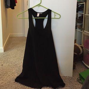 Long black racerback tank