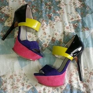 Multi Colored Heels