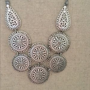 Stella & Dot Silver Statement Necklace