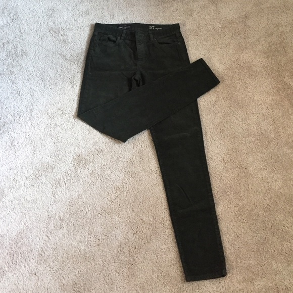 J. Crew midrise toothpick in olive green, size 27