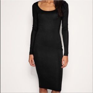 Asos midi dress & Bebe midi skirt