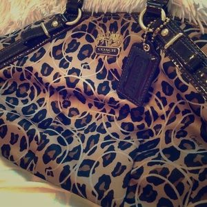 Leopard coach purse