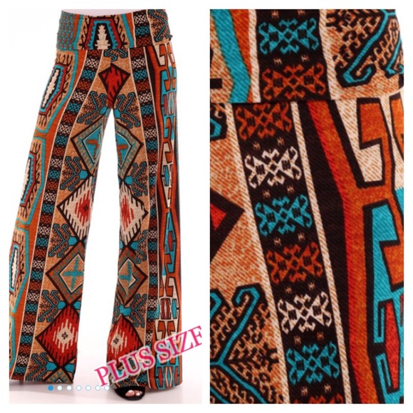TRIBAL PRINT PALAZZOS - Picture 2 of 3