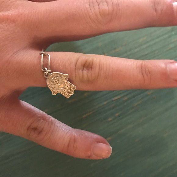 Alex and Ani silver "see no evil" ring