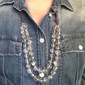 Crystal Bead Adjustable Fashion Necklace