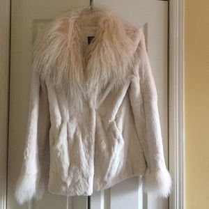 Super soft and very warm rabbit and lamb jacket.