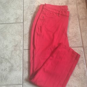 Red Skinny Leg Pants