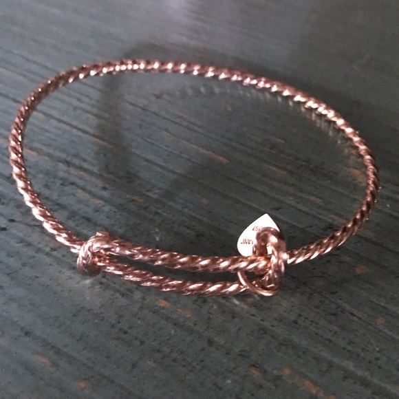 Alex and Ani rose gold bracelet.