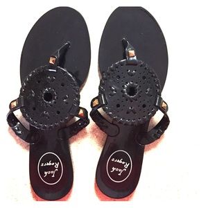 Jack Rogers Black Jelly Sandals
