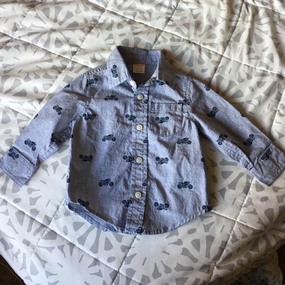 Baby motorcycle button down