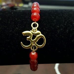 Red Ohm / Om Bracelet