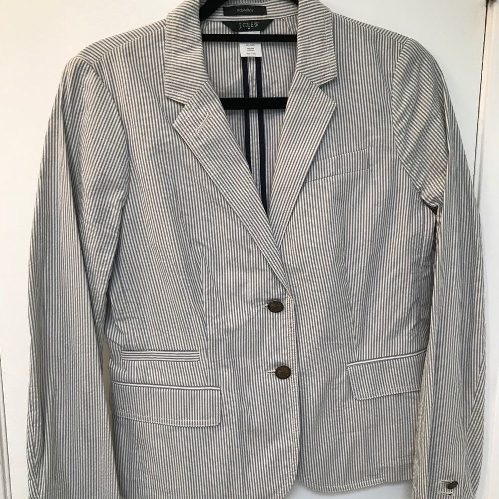 Schoolboy Seersucker J Crew Blazer