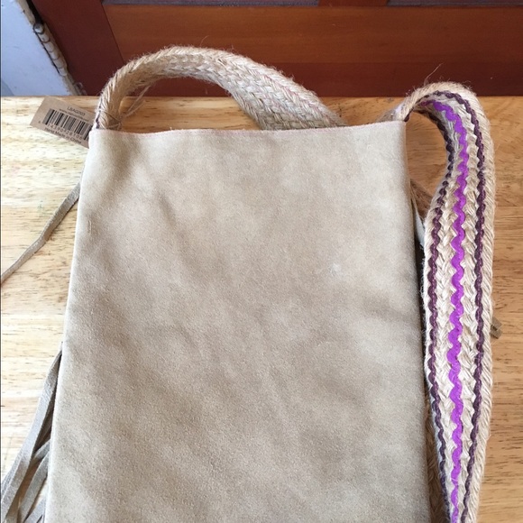 Suede Fringe Cross Body Bag and Clutch - Picture 4 of 4