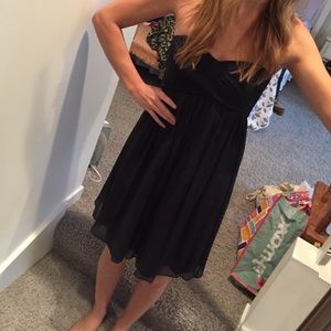 JCrew silk chiffon navy bridesmaids dress