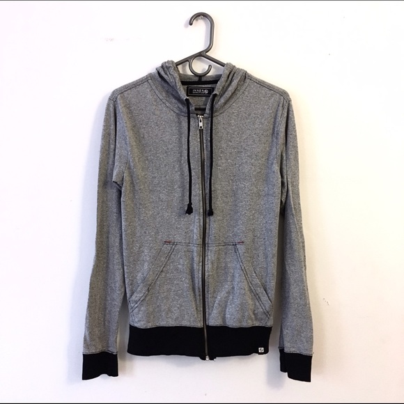 Thin grey zip-up sweatshirt mens small