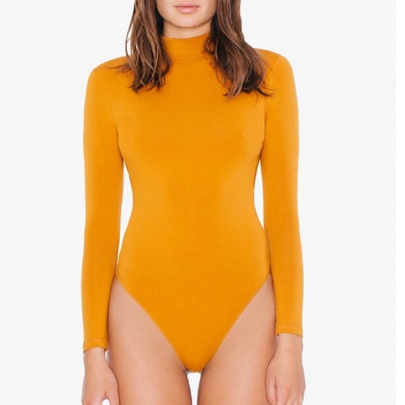 American Apparel Ryder Bodysuit in Gold
