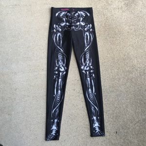Black Milk Clothing skeleton leggings