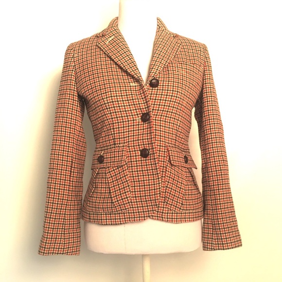 Classic Talbots 2P Plaid Blazer Suit Jacket