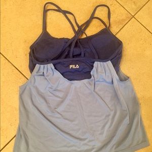 FILA Criss Cross Back Straps Sports Tank Top