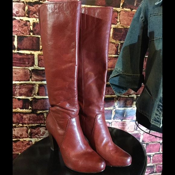 Price 👇!! Frye Marissa Tall Zipper Boots Red