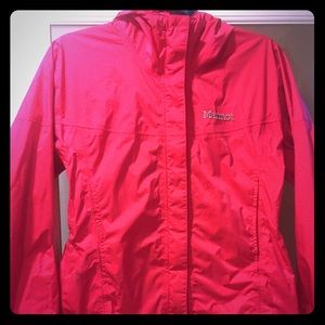 Hot pink used Marmot precip rain jacket