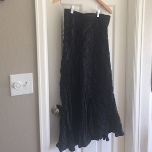 Beautiful ankle/floor length black silk skirt.