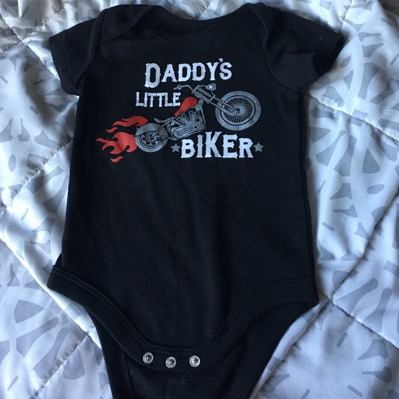 Black biker onesie for little boy