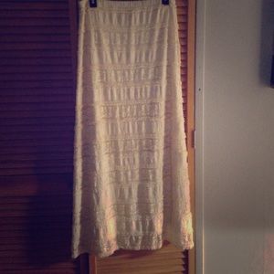 Cream lace maxi skirt!!!