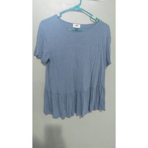 Peplum ruffle t-shirt