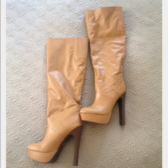 5 1/2" leather heeled boots