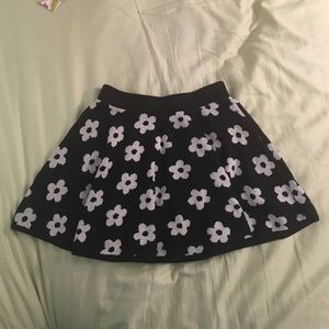 Floral knit skater skirt